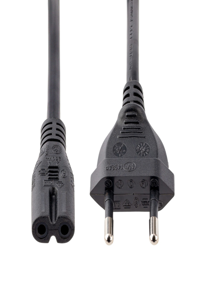 StarTech.com 2m nätsladd för bärbar dator EU-kontakt till C7 - 752E-2M-POWER-LEAD