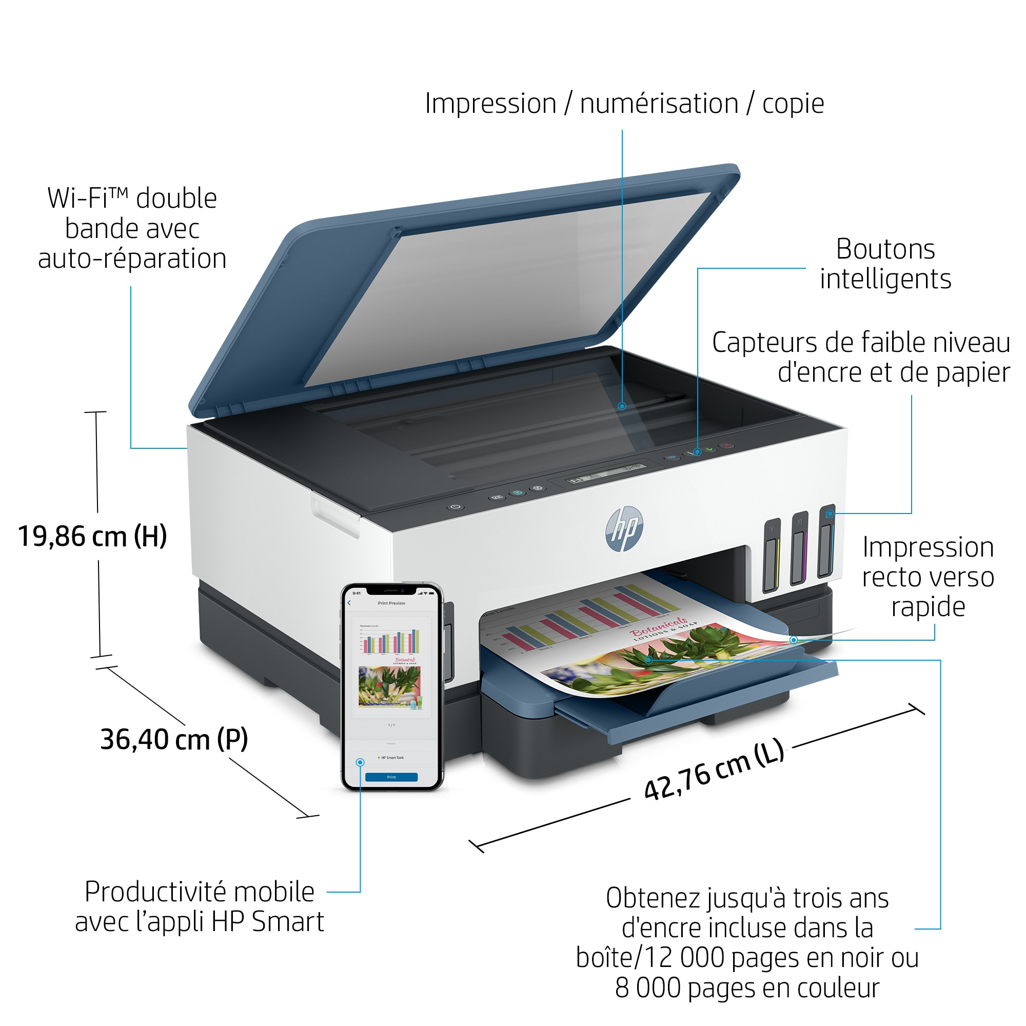 HP Printer Smart Tank 7006 All-in-One - Inkjet - Colored - 28B55A#BHC