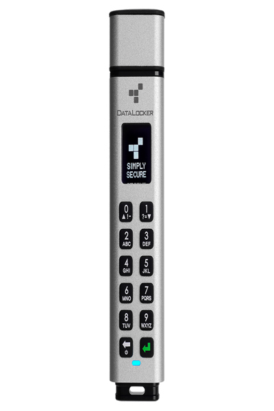 Origin Storage DataLocker Sentry K350 16 GB Encrypted USB Drive - FIPS 140-2 L3 - AES 256-bit - MIL-STD-810G - Display with Keypad - USB A Connector compatible with 3.2 Gen 1 & USB 2.0 - 16 GB - USB Type-A - 3.2 Gen 1 (3.1 Gen 1) - 220 MB/s - Cap - Silver - SK350-016-FE