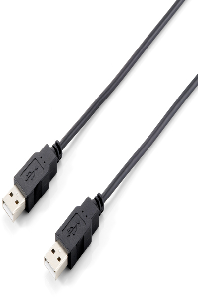Câble USB 2.0 Type A Equip - 1,8 m - Noir - 1,8 m - USB A - USB A - USB 2.0 - Mâle/Mâle - Noir