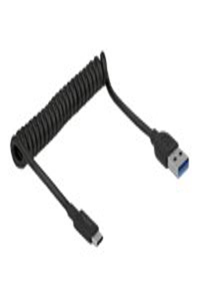Delock USB 3.1 Gen 2 Coiled Cable Type-A male to Type-C male - 85349