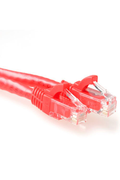 ACT Red 0.25 meter U/UTP CAT6A patch cable snagless with RJ45 connectors - 0.25 m - Cat6a - U/UTP (UTP) - RJ-45 - RJ-45 - Red