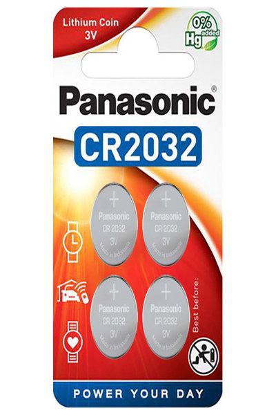Panasonic CR-2032EL/4B Single-Use Battery CR2032 Lithium 3V 4 Pack - CR-2032EL/4B