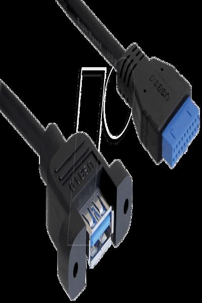 Delock USB 3.0 Pin Header - USB internal to external cable - 83118