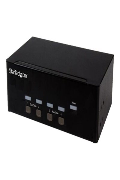 StarTech.com 4-port KVM Switch with Dual VGA - USB 2.0 - 1920 x 1200 pixels - Black - SV431DVGAU2A
