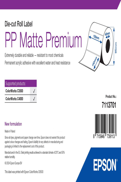 Étiquettes mates Epson PP Premium découpées