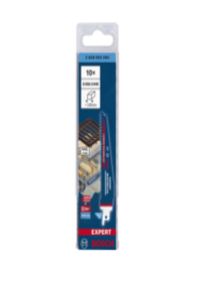 Bosch 2 608 900 390 - Sabre saw blade - Cast iron - Construction wood with nails - Glass fibre reinforced plastic - Plastic - Carbide - Blue - 6 - 8 - 3 mm