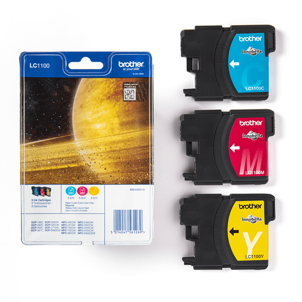 Brother LC1100RBWBP - Yellow, Cyan, Magenta - LC1100RBWBP