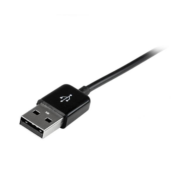 StarTech 3m Dock Connector to USB Cable for ASUS Transformer Pad and Eee Pad Transformer / Slider - Black - USB A - Asus 40-pin - 3 m - Male - Male - USB2ASDC3M