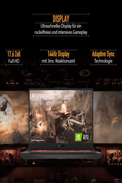 ASUS TUF Gaming A17 FA707NUR-HX064W Ryzen 7 17.3" - 90NR0JL5-M00350