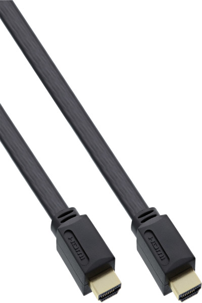 Câble plat HDMI InLine 1 m noir
