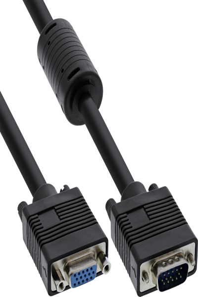 InLine S-VGA Extension Cable 15HD male / female black 1m - 17701B