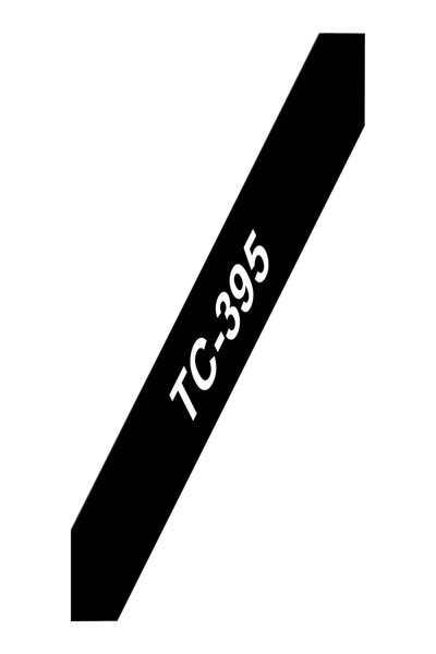 Brother Svart, vit - Rulle (0,9 cm x 8 m) 1 kassett(er) laminerad tejp - TC395