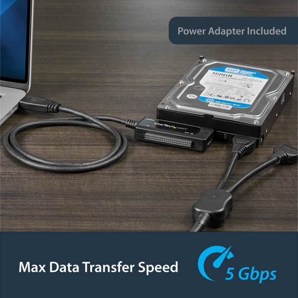 USB to SATA Adapter Cable - 2.5in and 3.5in Drives - USB 3.1 - 10Gbps - External Hard Drive Cable - Hard Drive Adapter Cable (USB312SAT3) Lagringskontrol - USB312SAT3