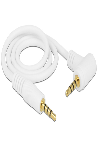 Delock Headset cable - 4-pole mini jack male to 4-pole mini jack male angled - 84736