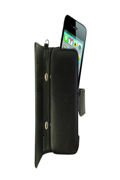 Inter-Tech PI-10464 - Étui portefeuille - Apple - iPhone 4 - 8,89 cm (3,5") - Noir