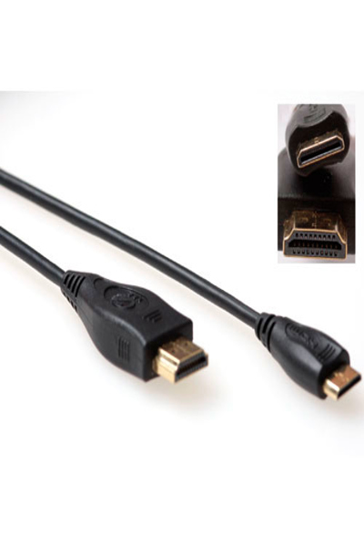 ACT 0.5 meters HDMI High Speed cable v1.4 HDMI-A male - HDMI-C male - 0.5 m - HDMI Type A (Standard) - HDMI Type C (Mini) - Black