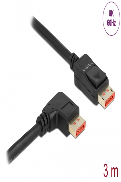 Câble DisplayPort Delock - DisplayPort (M) droit vers DisplayPort (M) coudé