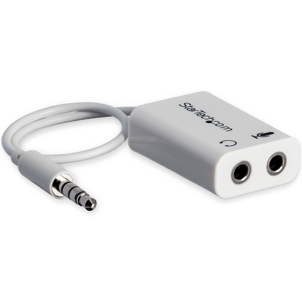 StarTech.com 4 Position Microphone and Headphone Splitter 3.5 mm 4 Pin / 4 Pole Mic and Audio Combo Splitter Cable (MUYHSMFFADW) - Headset-Splitter - 15.25 cm - MUYHSMFFADW