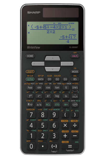 Calculatrice Sharp EL-W506T 16 chiffres noir gris