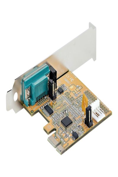 StarTech.com PCI Express Serial Card, PCIe to RS232 (DB9) Serial Interface Card, PC Serial Card with 16C1050 UART, Standard or Low Profile Brackets, COM Retention, For Windows & Linux - 11050-PC-SERIAL-CARD