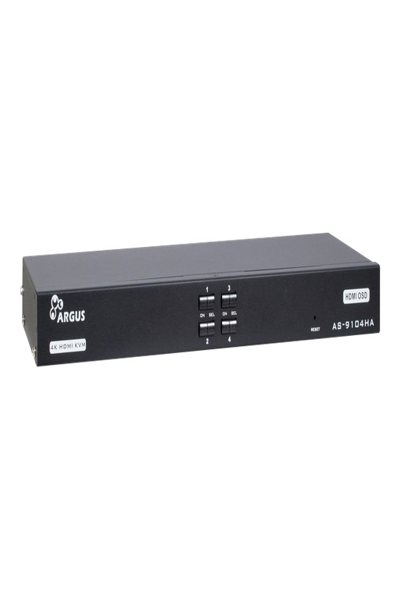Inter-Tech KVM AS-9104HA - 4096 x 2160 pixels - 4K Ultra HD - Noir