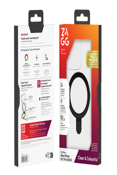 ZAGG Cases Santa Cruz SNRKS Apple iPhone 16 Pro BLK-INTL, Cover - 702315503