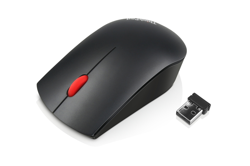 ThinkPad Essential Wireless Mouse - Maus - Laser - 3 Tasten - kabellos - 2.4 GHz - kabelloser Empfänger (USB) ( 4X30M56887 ) - 4X30M56887