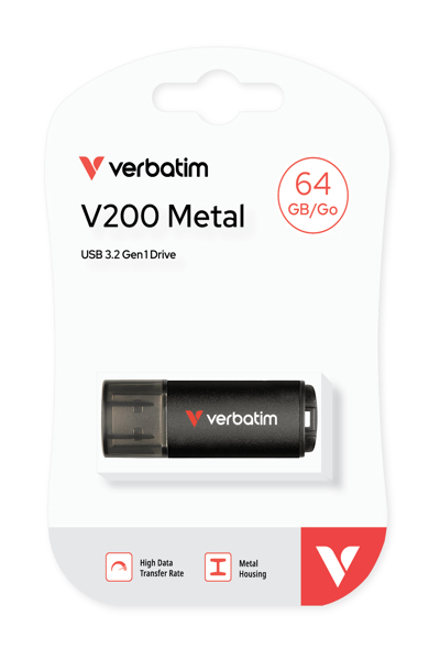 Verbatim 30211 V200 64GB USB 3.2 Metal Drive - 30211