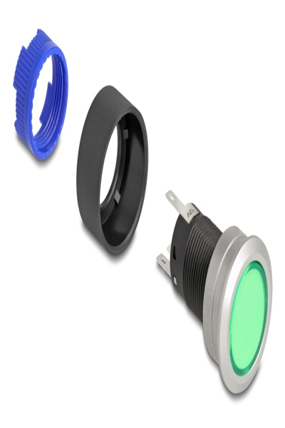 Delock Push Button protruding 22 mm 5 x Solder - 22048