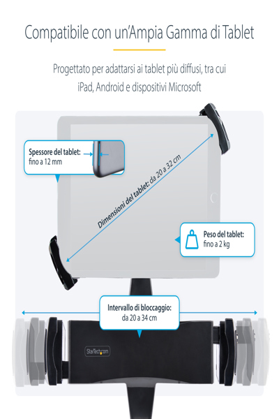 StarTech.com VESA Mount Adapter for Tablets 7.9-12.5 inch - TABLET-VESA-ADAPTER