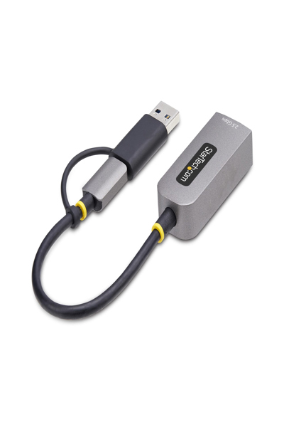 StarTech.com 2,5 GbE USB-C till Ethernet-adapter med USB-A Konverterare - U2GA-USB-C-ETHERNET