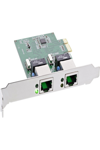 Carte d'interface réseau double Gigabit InLine PCIe