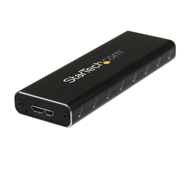 StarTech.com USB3.0 to M.2 SATA External SSD Enclosure with UASP - Speichergehäuse - M.2 (M.2) - SATA 6Gb/s - 600MBps - USB3.0 - Schwarz (SM2NGFFMBU33) - SM2NGFFMBU33