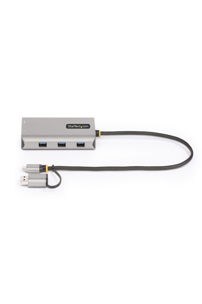 StarTech.com USB-C multiportadapter med ansluten USB-C till USB-A-dongel, dubbel HDMI (4K 30Hz/1080p 60Hz), 3x USB-A, minidockningsstation för laptop, resedockning, 40 cm kabel - 167B-USBC-MULTIPORT