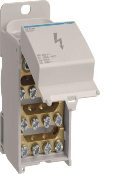 Bloc de distribution Hager 250A 1 pôle KJ02AN1x35-120/1x1,5-50/4x1,5-16/8x2
