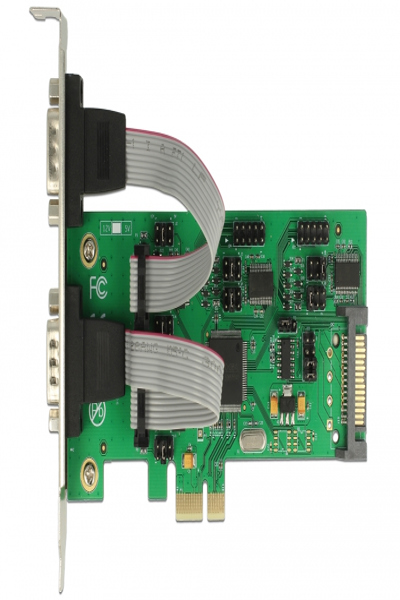 Delock PCI Express Card > 3 x Serial RS-232 + 1 x TTL 3.3 V / RS-232 with Voltage Supply - 62922