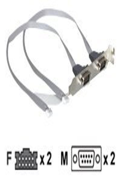 Delock Serial panel - DB-9 (M) to 10 PIN IDC (F) - 41791