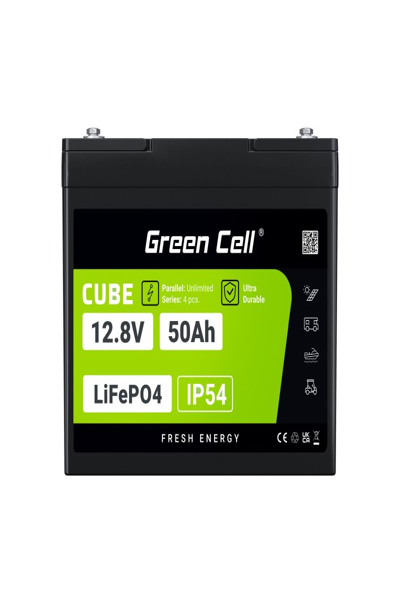 Green Cell LFPGC12V50AH LiFePO4 12V 50Ah 640Wh Battery - LFPGC12V50AH