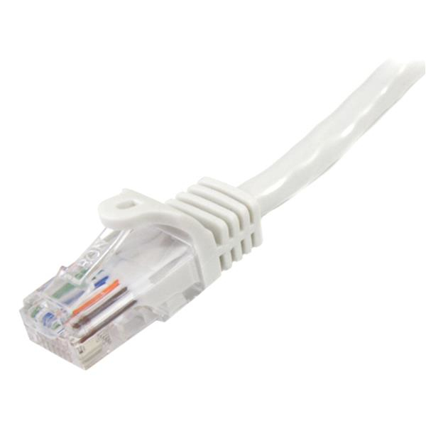 StarTech Cat5e Ethernet Patch Cable with Snagless RJ45 Connectors - 10 m - White - 10 m - Cat5e - U/UTP (UTP) - RJ-45 - RJ-45 - White - 45PAT10MWH