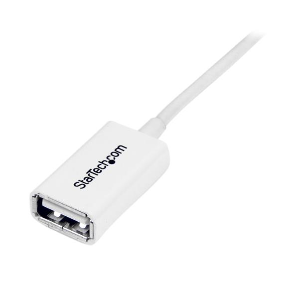 StarTech 1m USB 2.0 Extension Cable A to A White - USBEXTPAA1MW