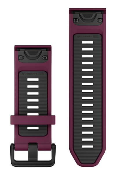 Bracelet silicone Garmin QuickFit Merlot/Graphite 010-13391-04