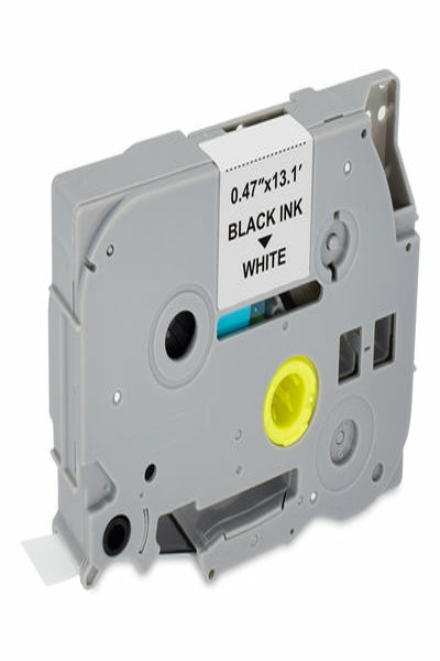 MediaRange 12 mm svart/vit tejp - MRBTZ231S