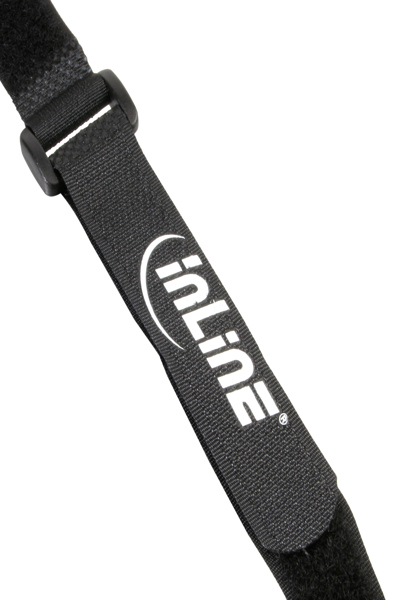 Jeu de 10 bandes auto-agrippantes pour câbles InLine, noir
