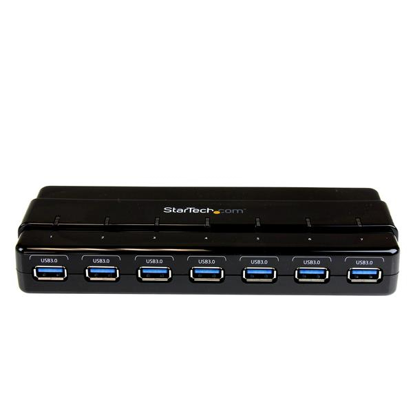 7 port USB 3.0 hub – Up To 5 Gbps – 7 x USB – Universal Multi Port USB Extender for Your Desktop – USB Powered (ST7300USB3B) Hub 7 porte USB - ST7300USB3B