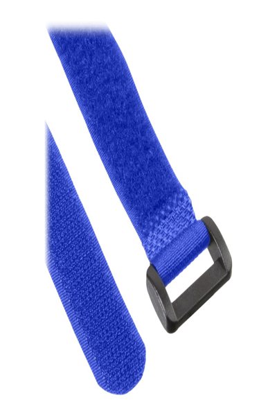 Bandes de câbles InLine auto-agrippantes 20 x 400 mm, 10 pièces, bleu