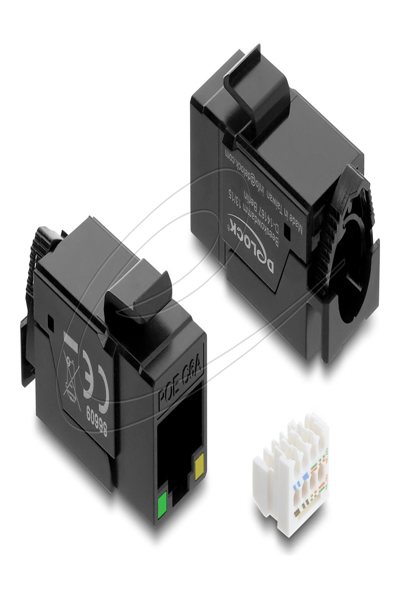 Delock Keystone Module RJ45 Socket Cat.6a UTP with PoE LED - 86609