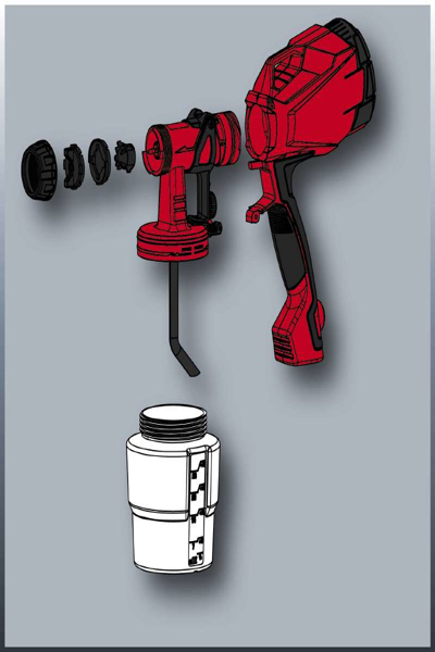 Einhell TC-SY 500 P Paint Sprayer - 1L - 0.55 l/min - 276mm - 4260010