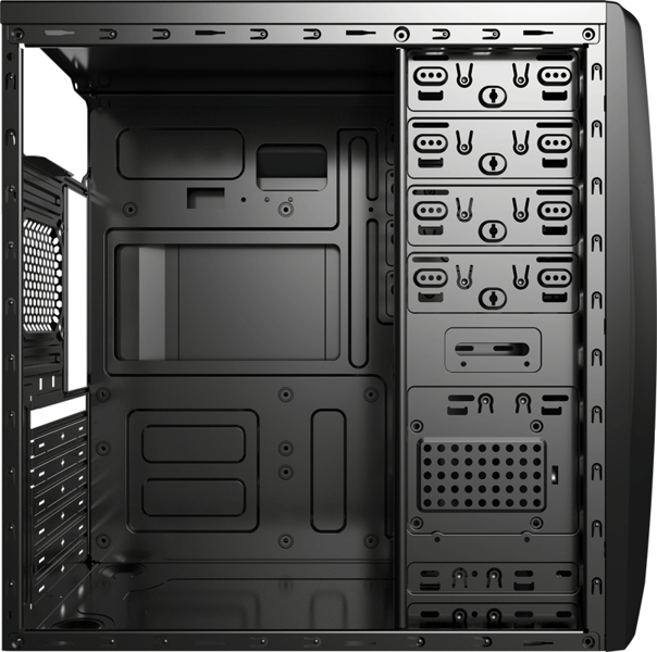 AeroCool CS-1102 miditower, svart, professionellt - EN58133