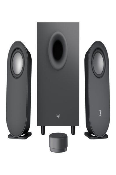 Logitech Z407 Bluetooth computer speakers with subwoofer - 2.1 channels - 40 W - PC/Laptop - Graphite - 80 W - Wireless - 980-001349